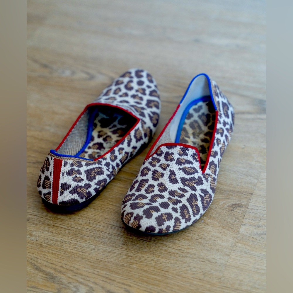 Rothy’s Mocha Animal Print Loafers in size 8